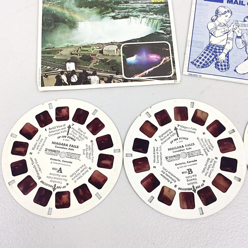 Vintage 1976 GAF View Master Niagara Falls Canada Side 3 Reel Set A656 Travel